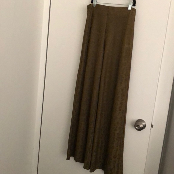3for$30| Zara wide leg khaki elastic waist pants S - Picture 2 of 2